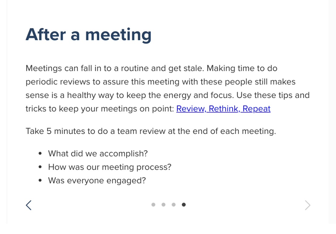 Microsoft Teams - Stop & Think - After a meeting